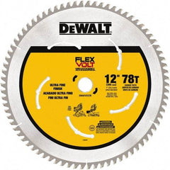 DeWALT - 12" Diam, 1" Arbor Hole Diam, 78 Tooth Wet & Dry Cut Saw Blade - Steel, Smooth Action, Standard Round Arbor - Apex Tool & Supply