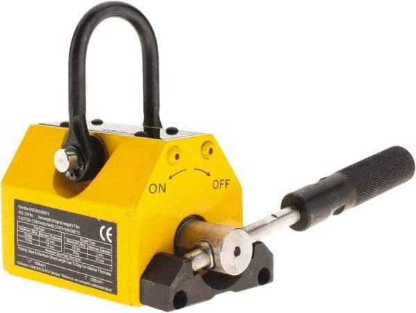 Gibraltar - 1,600 Lb Load Capacity, Magnetic Lifter - 4-5/8" High x 3-63/64" Wide, 4" Head/Holder Diam, 1 Poles - Apex Tool & Supply