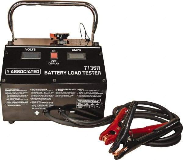 Associated Equipment - 6/8/12 Volt Digital Battery Tester - 0 to 2,000 CCA Range, 5' Cable - Apex Tool & Supply