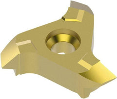 Seco - R335.14177, Internal Partial Profile 60° Threading Insert - 10 to 20mm Ext Pitch, 10 to 20mm Int Pitch, Neutral Insert, TiAlN/TiN Finish, Carbide - Apex Tool & Supply