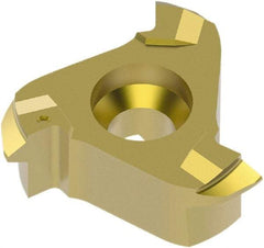 Seco - R335.14117, Internal/External Whitworth 55° Threading Insert - 14 TPI Ext Pitch, 14 TPI Int Pitch, Neutral Insert, TiAlN/TiN Finish, Carbide - Apex Tool & Supply