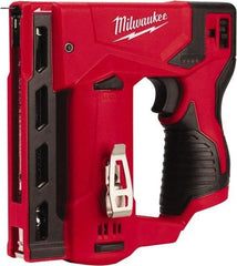 Milwaukee Tool - Battery Crown Stapler - 3/8" Staples, Red & Black - Apex Tool & Supply