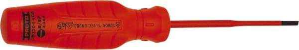 Proto - Insulated, Cabinet & Composite Slotted Screwdriver - Round Shank, Impact & Chemical Resistant Handle - Apex Tool & Supply