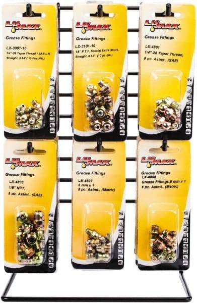 lumax - Grease Fitting Sets Standard of Measurement: Metric/Inch Material: Steel - Apex Tool & Supply