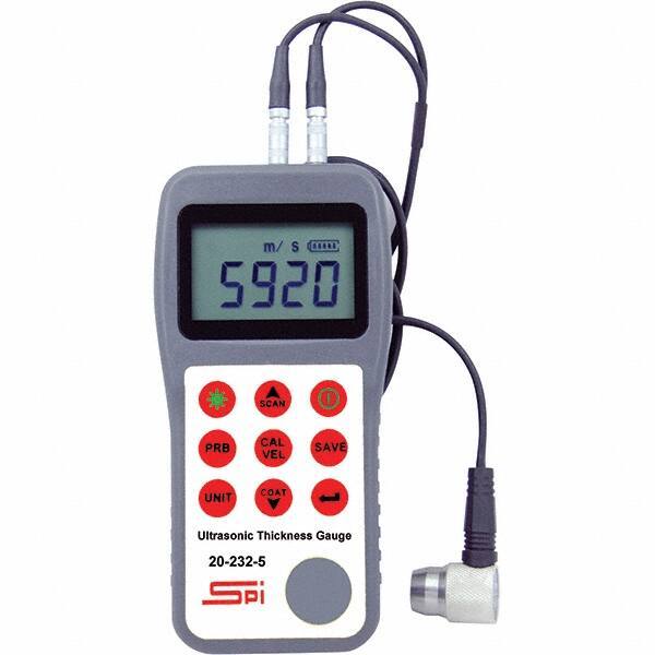 SPI - Electronic Thickness Gages Minimum Measurement (Decimal Inch): 0.0250 Maximum Measurement (Decimal Inch): 23.6200 - Apex Tool & Supply