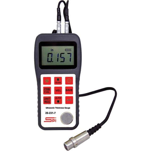 SPI - Electronic Thickness Gages Minimum Measurement (Decimal Inch): 0.0400 Maximum Measurement (Decimal Inch): 12.0000 - Apex Tool & Supply
