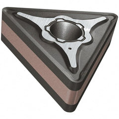 Iscar - TNMG432 M3M Grade IC6025 Carbide Turning Insert - TiCN/Al2O3/TiN Finish, 60° Triangle, 1/2" Inscr Circle, 3/16" Thick, 1/32" Corner Radius - Apex Tool & Supply