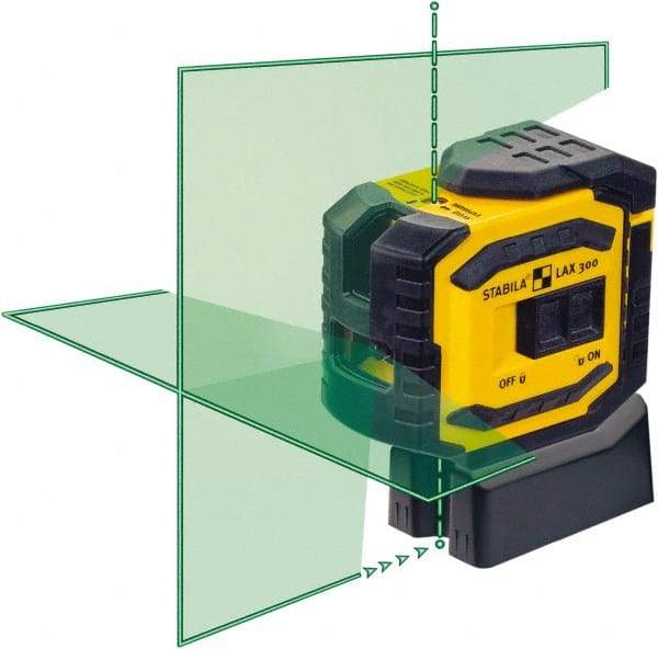 Stabila - 4 Beam 60' Max Range Cross Line & Plumb Points - Green Beam, 3/32" at 30' Accuracy, 1828.8mm Long, Battery Included - Apex Tool & Supply