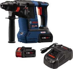 Bosch - 18 Volt SDS Plus Chuck Cordless Rotary Hammer - 0 to 4,300 BPM, 0 to 900 RPM, Reversible - Apex Tool & Supply