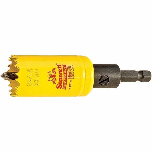 Starrett - 1-5/16" Diam, 2" Cutting Depth, Hole Saw - High Speed Steel Saw, Toothed Edge - Apex Tool & Supply