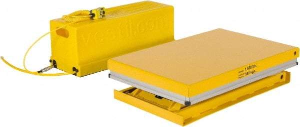 Vestil - 1,500 Lb Capacity Electric Scissor Lift - 8-5/8" to 31" Lift Height, 36" Platform Length x 24" Platform Width - Apex Tool & Supply