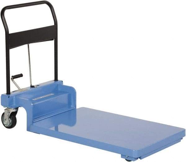 Vestil - 900 Lb Capacity Manual Scissor Lift - 3-1/2" to 24" Lift Height, 35-5/8" Platform Length x 23-3/4" Platform Width - Apex Tool & Supply