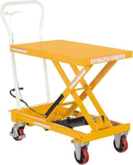 Vestil - 550 Lb Capacity Manual Scissor Elevating Cart - 12-1/2" to 36-1/8" Lift Height, 32-3/4" Platform Length x 19-3/4" Platform Width - Apex Tool & Supply