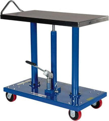 Vestil - 1,000 Lb Capacity Manual Post Work Platform - 36" to 54" Lift Height, 36" Platform Length x 20" Platform Width - Apex Tool & Supply