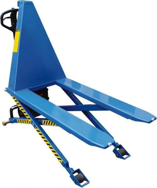 Vestil - 2,200 Lb Capacity, 31" Lift Portable Tote Lifter - 3.34" Min Lift Height, 47" Fork Length x 6-1/2" Fork Width, 26-1/2" Overall Width - Apex Tool & Supply
