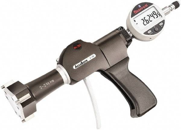 Starrett - Electronic Bore Gages Type: Pistol Grip Electronic Bore Gage Minimum Measurement (Decimal Inch): 2.0000 - Apex Tool & Supply