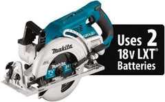 Makita - 18 Volt, 6-1/2" Blade, Cordless Circular Saw - 6,300 RPM, 2 Lithium-Ion Batteries Included - Apex Tool & Supply