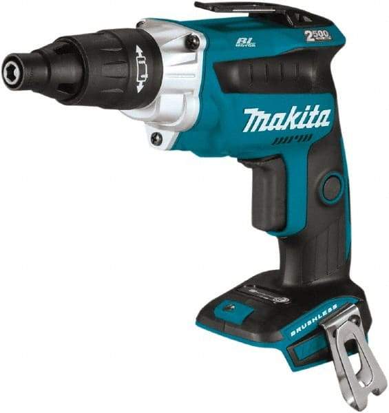 Makita - 18 Volt Lithium-Ion Battery Pistol Grip Cordless Screwdriver - 2,500 RPM, 79 In/Lb Torque - Apex Tool & Supply