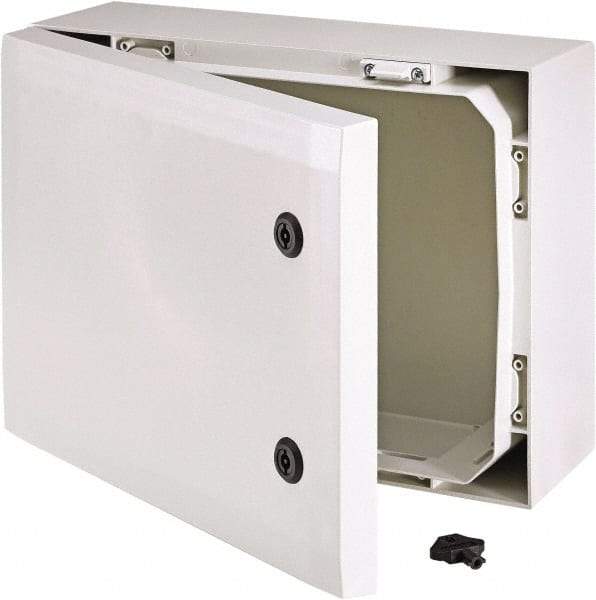 Fibox - Polycarbonate Standard Enclosure Hinge Cover - NEMA 4, 4X, 5.91" Wide x 15.75" High x 11.81" Deep, Impact Resistant - Apex Tool & Supply