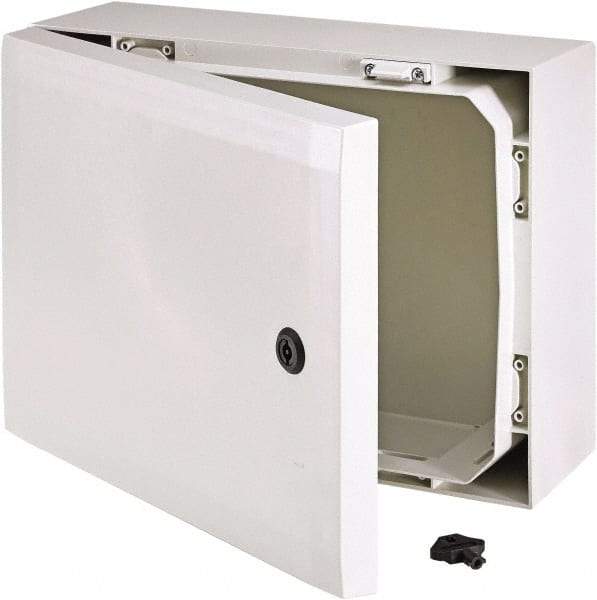 Fibox - Polycarbonate Standard Enclosure Hinge Cover - NEMA 4, 4X, 5.91" Wide x 11.81" High x 7.87" Deep, Impact Resistant - Apex Tool & Supply