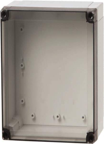 Fibox - Polycarbonate Standard Enclosure Screw Cover - NEMA 1, 4, 4X, 6, 12, 13, 4.92" Wide x 5.12" High x 7.09" Deep, Impact Resistant - Apex Tool & Supply