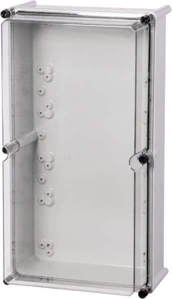 Fibox - Polycarbonate Standard Enclosure Screw Cover - NEMA 1, 3, 3S, 4, 4X, 6, 6P, 12, 7.09" Wide x 7.48" High x 11.02" Deep, Impact Resistant - Apex Tool & Supply