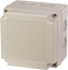 Fibox - Polycarbonate Standard Enclosure Screw Flat Cover - NEMA 1, 4, 4X, 6, 12, 13, 3.94" Wide x 3.94" High x 2.95" Deep - Apex Tool & Supply