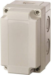 Fibox - Polycarbonate Standard Enclosure Screw Flat Cover - NEMA 1, 4, 4X, 6, 12, 13, 7.09" Wide x 10.04" High x 5.91" Deep - Apex Tool & Supply