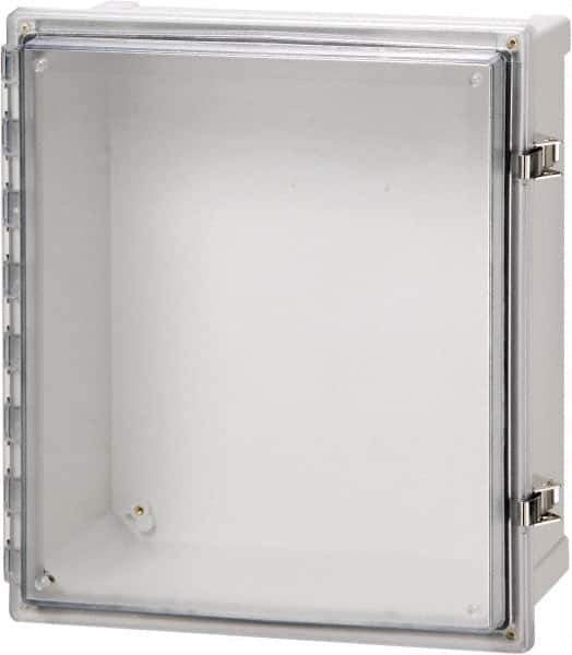 Fibox - Polycarbonate Standard Enclosure Screw Cover - NEMA 4, 4X, 6, 6P, 12, 13, 8" Wide x 10" High x 6" Deep, Impact, Moisture & Corrosion Resistant, Dirt-tight & Dust-tight - Apex Tool & Supply