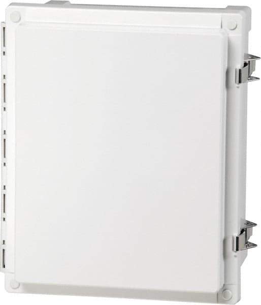 Fibox - Polycarbonate Standard Enclosure Hinge Cover - NEMA 4, 4X, 6, 6P, 12, 13, 12" Wide x 14" High x 7" Deep, Impact, Moisture & Corrosion Resistant, Dirt-tight & Dust-tight - Apex Tool & Supply