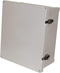 Fibox - Polycarbonate Standard Enclosure Hinge Flat Cover - NEMA 4, 4X, 6, 6P, 12, 13, 10" Wide x 12" High x 5" Deep, Impact, Moisture & Corrosion Resistant, Dirt-tight & Dust-tight - Apex Tool & Supply