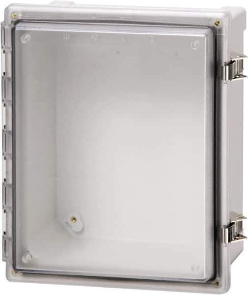 Fibox - Polycarbonate Standard Enclosure Hinge Cover - NEMA 4, 4X, 6, 6P, 12, 13, 8" Wide x 10" High x 4" Deep, Impact, Moisture & Corrosion Resistant, Dirt-tight & Dust-tight - Apex Tool & Supply