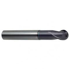 2mm Dia. - 57mm OAL 2 FL 30 Helix Firex Carbide Ball Nose End Mill - Apex Tool & Supply