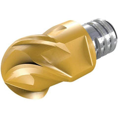 Iscar - MM EBC Grade IC903 Carbide Ball Nose Milling Tip Insert - TiAlN Finish, 4 Flutes, 20mm Cutting Diam, 6mm Depth of Cut, 25.5mm Extension, 0.393" Cnr Rad, 45° Helix - Apex Tool & Supply