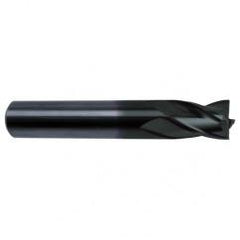 1 Dia. x 4 Overall Length 6-Flute Square End Solid Carbide SE End Mill-Round Shank-Center Cut-Super-A - Apex Tool & Supply