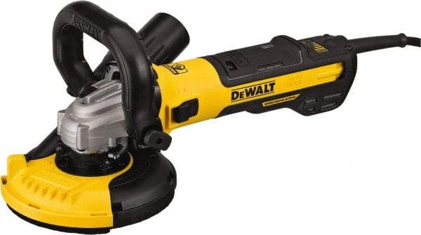 DeWALT - 5" Wheel Diam, 9,000 RPM, Corded Angle & Disc Grinder - 5/8-11 Spindle, 120 Volts, 13 Amps - Apex Tool & Supply
