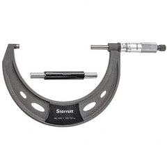 Starrett - Mechanical Outside Micrometers Minimum Measurement (mm): 100.00 Maximum Measurement (mm): 125.00 - Apex Tool & Supply