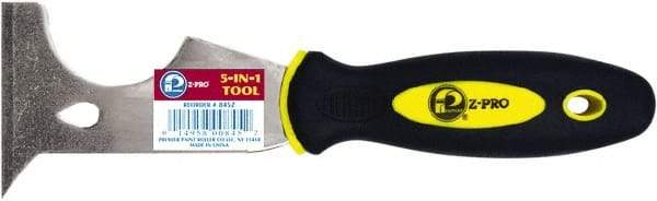 Premier Paint Roller - 2-1/2" Wide Chisel Edge Blade Steel 5-In-1 Tool - Stiff, Soft Grip Plastic Handle, 8.343" OAL - Apex Tool & Supply