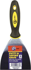 Premier Paint Roller - 4" Wide Spring Blade Steel Taping Knife - Stiff, Soft Grip Plastic Handle, 8.343" OAL - Apex Tool & Supply
