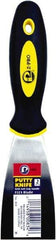 Premier Paint Roller - 2" Wide Spring Blade Steel Putty Knife - Stiff, Soft Grip Plastic Handle, 8.343" OAL - Apex Tool & Supply