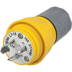 Hubbell Wiring Device-Kellems - 250V 15A NEMA L6-15P Industrial Twist Lock Plug - Apex Tool & Supply