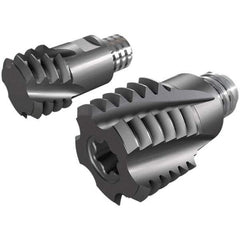 Iscar - MT-ISO-MM Grade IC908 Carbide Thread Milling Tip Insert - TiAlN Finish, 4 Flutes, 12mm Cutting Diam, 9mm Depth of Cut, 14.3mm Extension - Apex Tool & Supply