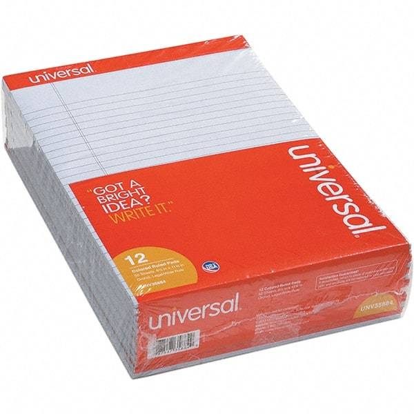 UNIVERSAL - 50 Sheet, 8-1/2 x 11", Legal (Style) Note Pad - Orchid - Apex Tool & Supply
