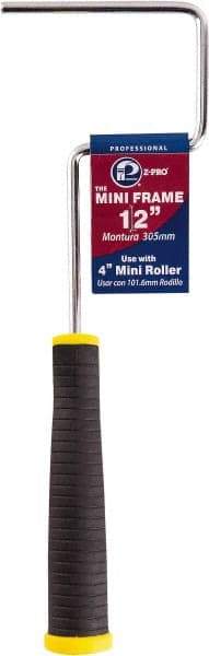 Premier Paint Roller - 4" Wide x 12" Long Mini Roller Frame - Steel Frame, Plastic Handle - Apex Tool & Supply