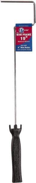 Premier Paint Roller - 4" Wide x 19" Long Mini Roller Frame - Steel Frame, Plastic Handle - Apex Tool & Supply