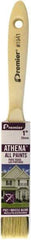 Premier Paint Roller - 1" Flat Polyester/Natural General Purpose Paint Brush - 2-1/4" Bristle Length, 5" Wood Beavertail Handle - Apex Tool & Supply