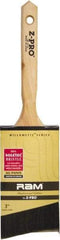 Premier Paint Roller - 3" Angled Polyester Angular Brush - 3-1/2" Bristle Length, 2" Wood Sash Handle - Apex Tool & Supply