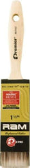 Premier Paint Roller - 1-1/2" Flat Polyester General Purpose Paint Brush - 2-1/4" Bristle Length, 5" Wood Beavertail Handle - Apex Tool & Supply