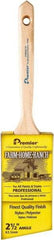 Premier Paint Roller - 2-1/2" Angled Nylon/Polyester Angular Brush - 3" Bristle Length, 7-1/4" Wood Sash Handle - Apex Tool & Supply