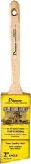 Premier Paint Roller - 2" Angled Nylon/Polyester Angular Brush - 2-3/4" Bristle Length, 7" Wood Sash Handle - Apex Tool & Supply